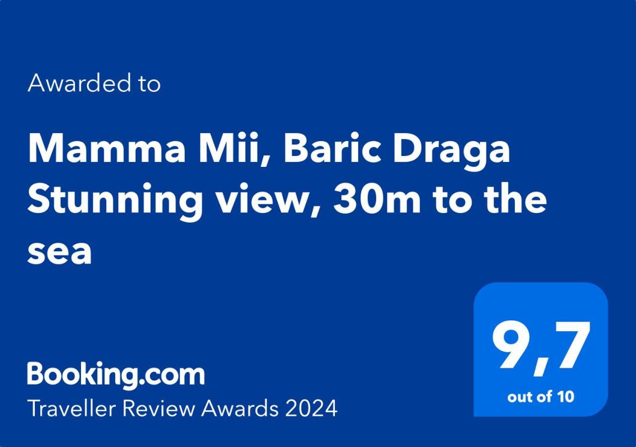 Mamma Mii, Baric Draga Stunning View, 30M To The Sea Apartamento Exterior foto