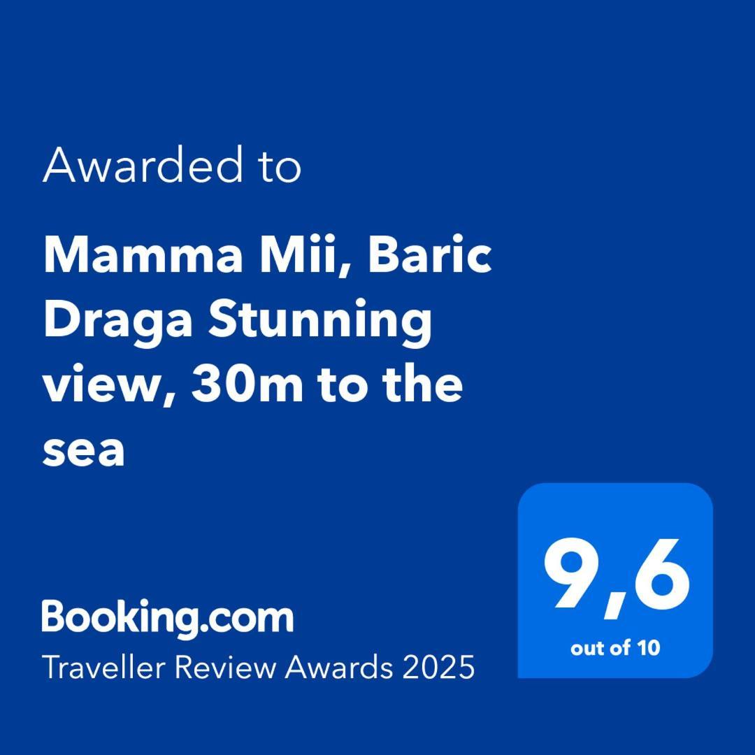 Mamma Mii, Baric Draga Stunning View, 30M To The Sea Apartamento Exterior foto
